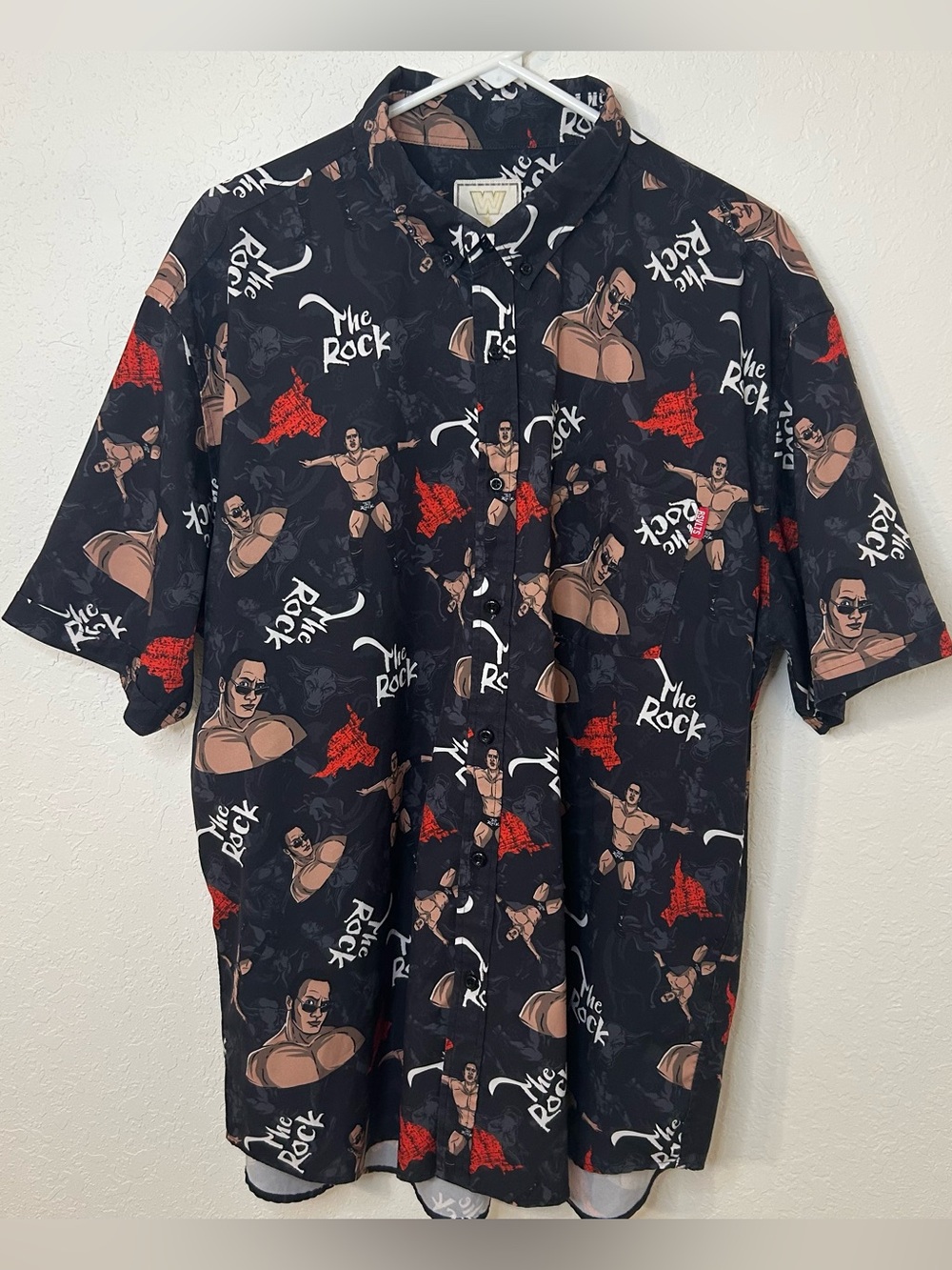 RSVLTS WWE "The Rock" button-up shirt Size 2XL